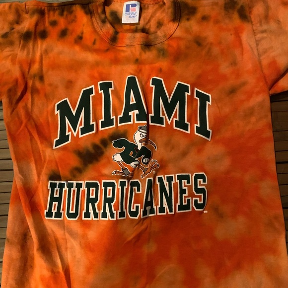 NWT Miami hurricanes tie dye short sleeve t shirt - Picture 5 of 16